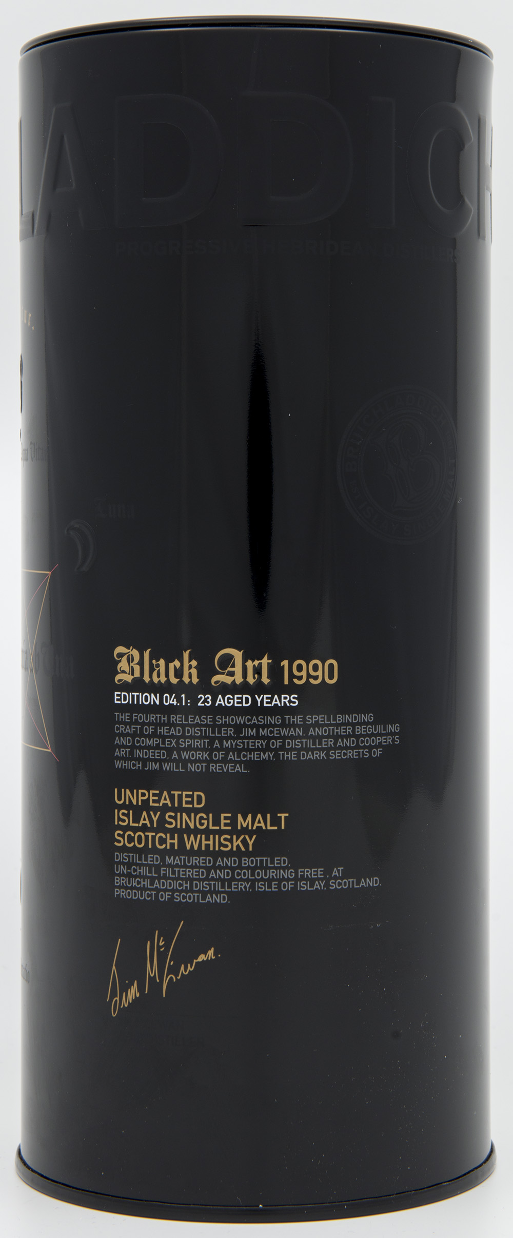 Billede: DSC_6181 - Bruichladdich Black Art 1990 - Edition 04.1 - 23 years - tube front.jpg