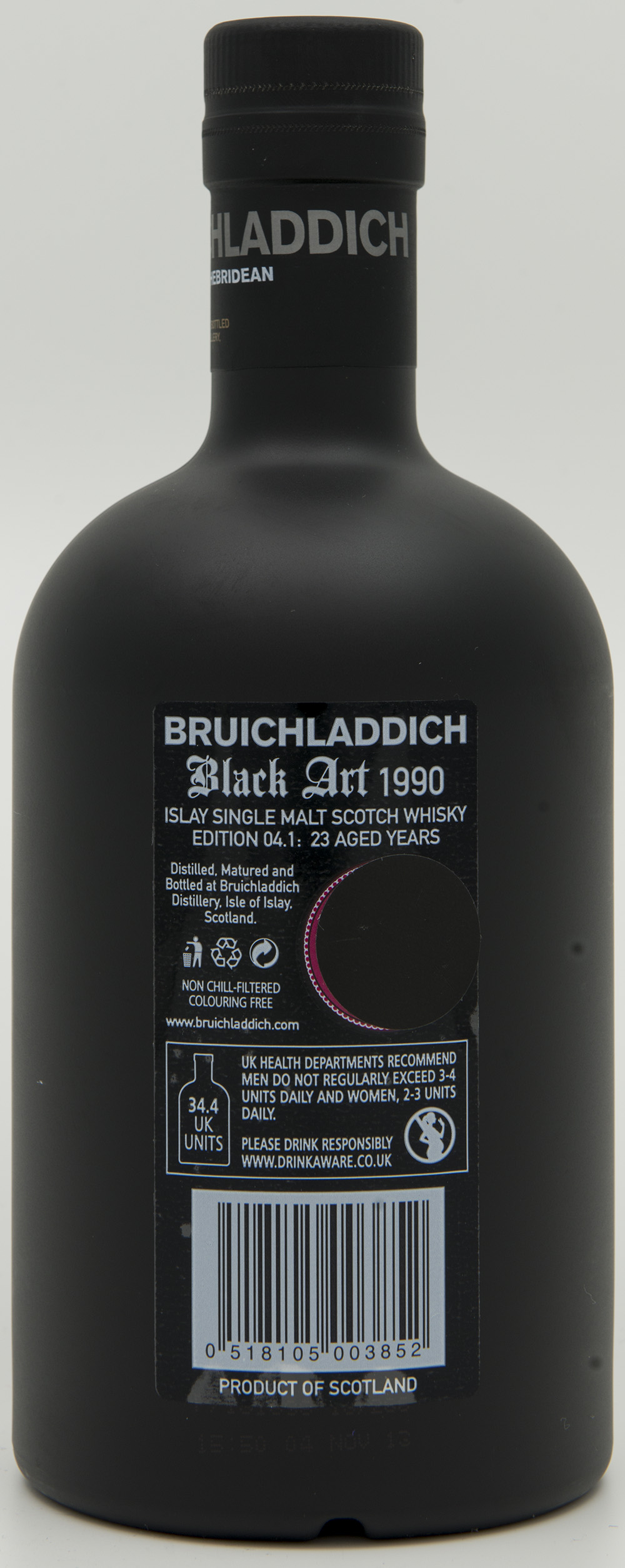 Billede: DSC_6184 - Bruichladdich Black Art 1990 - Edition 04.1 - 23 years - bottle back.jpg