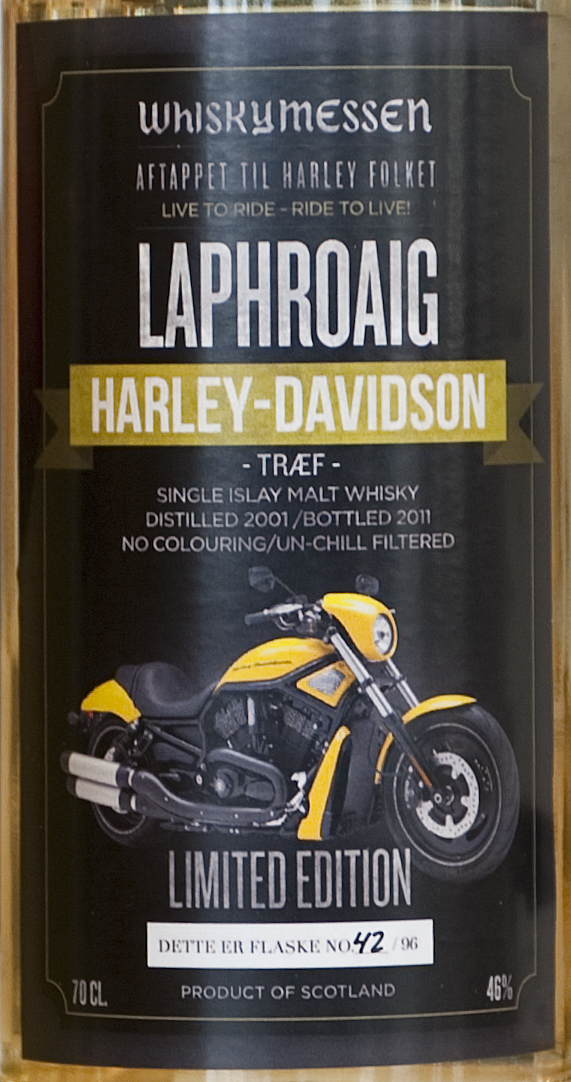Billede: laphraoig - whiskymessen - harley davidson - front label.jpg
