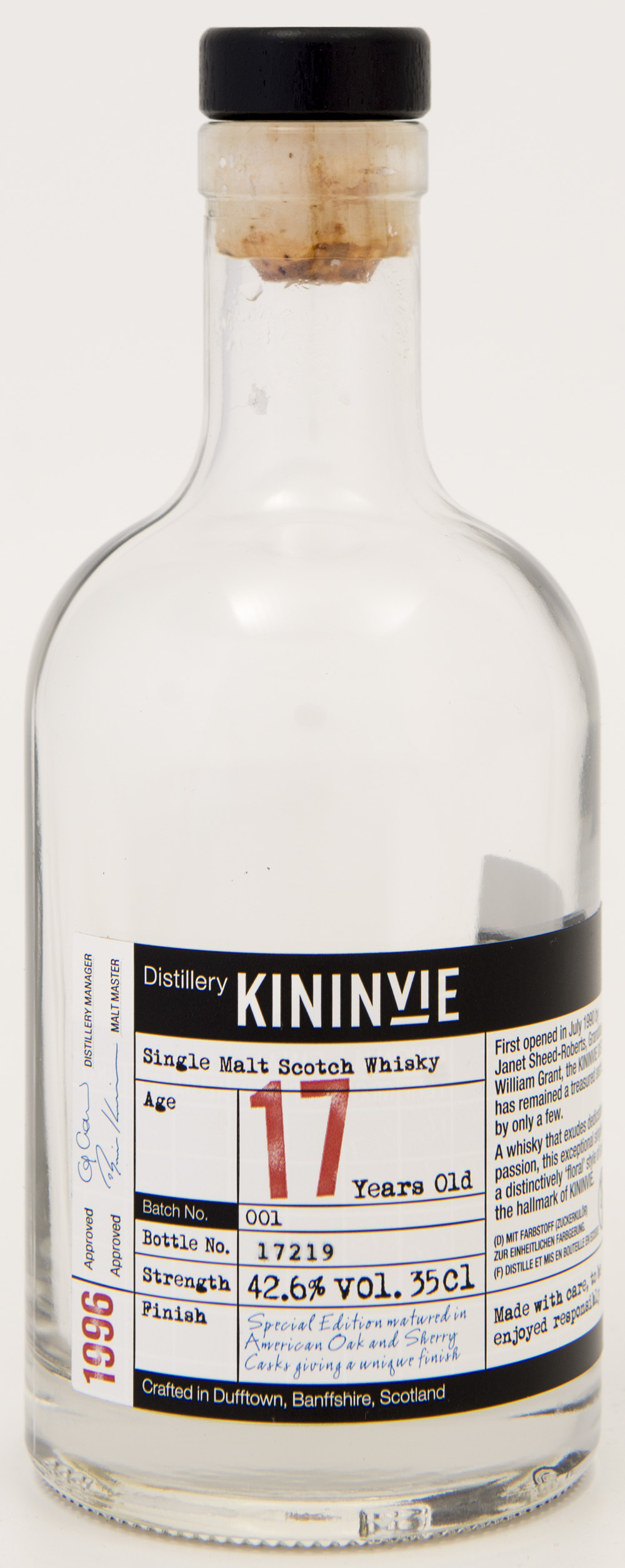 Billede: DSC_1414 - Kininvie 17 travel exclusice batch no 1 - bottle front.jpg