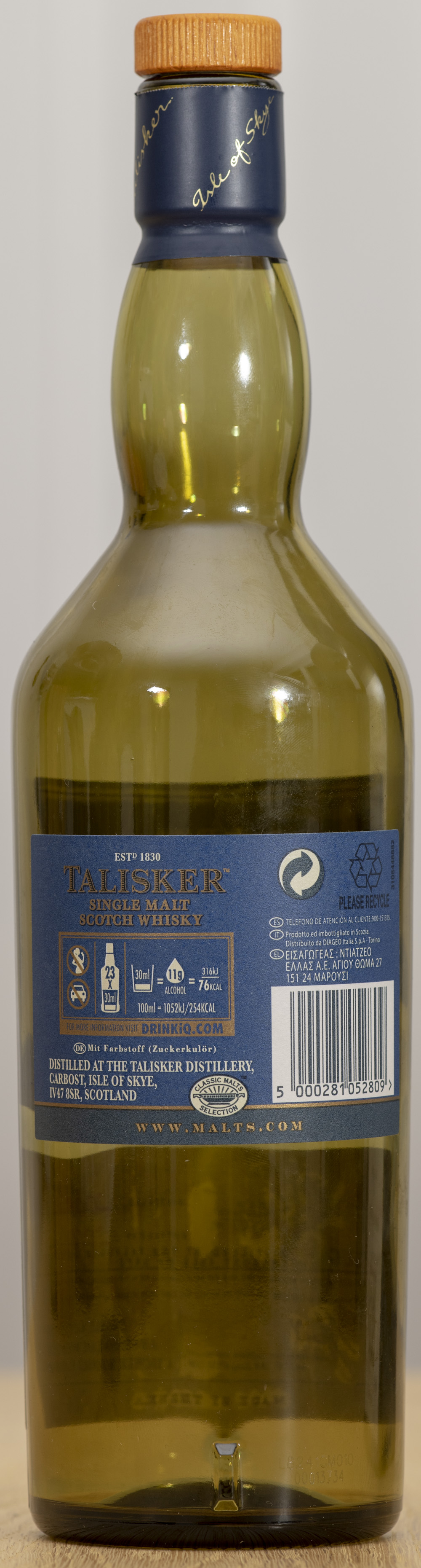 Billede: PHC_1583 - Talisker Distillers edition - bottle back.jpg