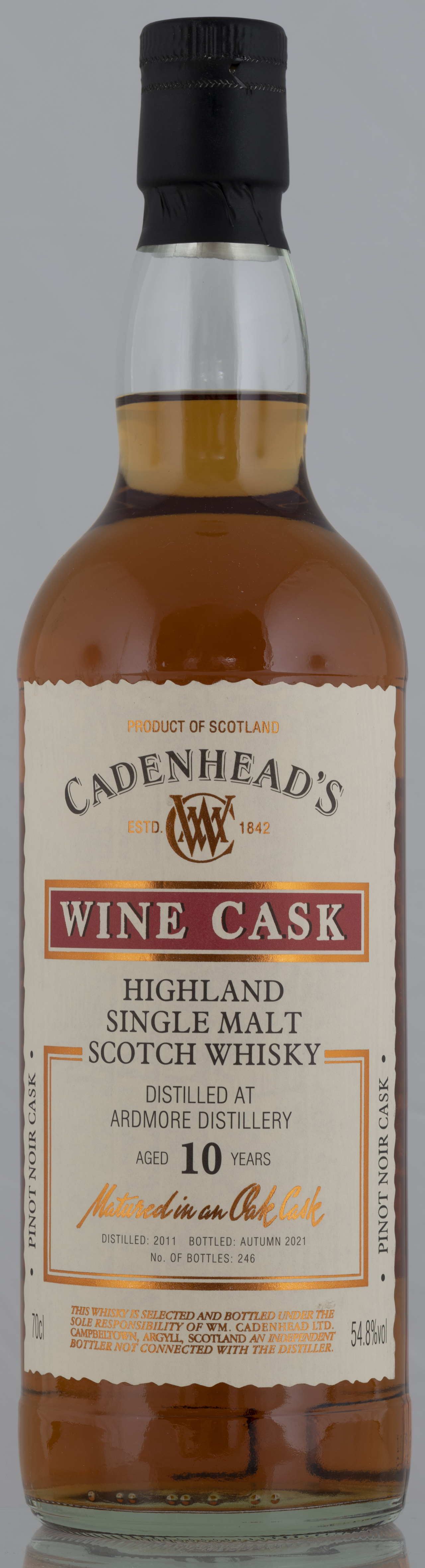 Billede: PHC_7266 - Cadenhead Wine Cask 10 year Ardmore - bottle front.jpg