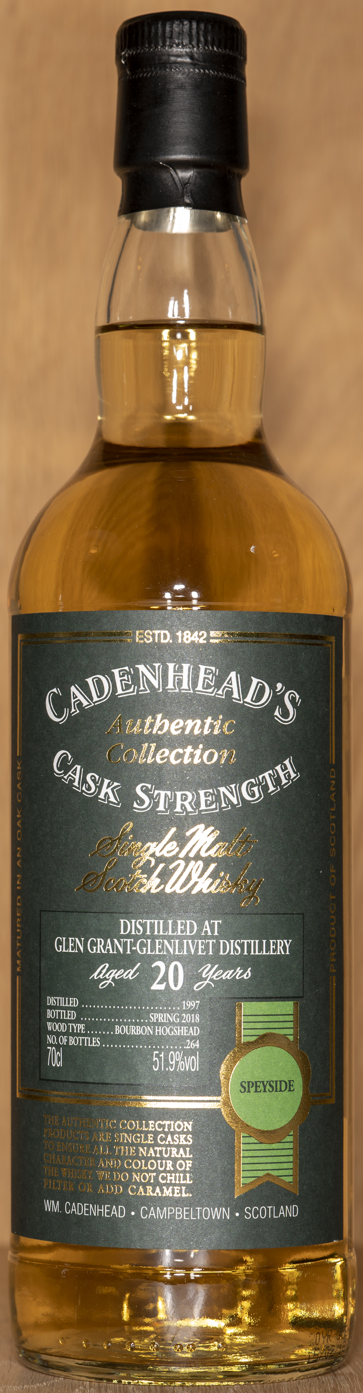 Billede: DSC_5020 - Cadenheads Authentic Collection Glen Grant 20 - bottle front.jpg