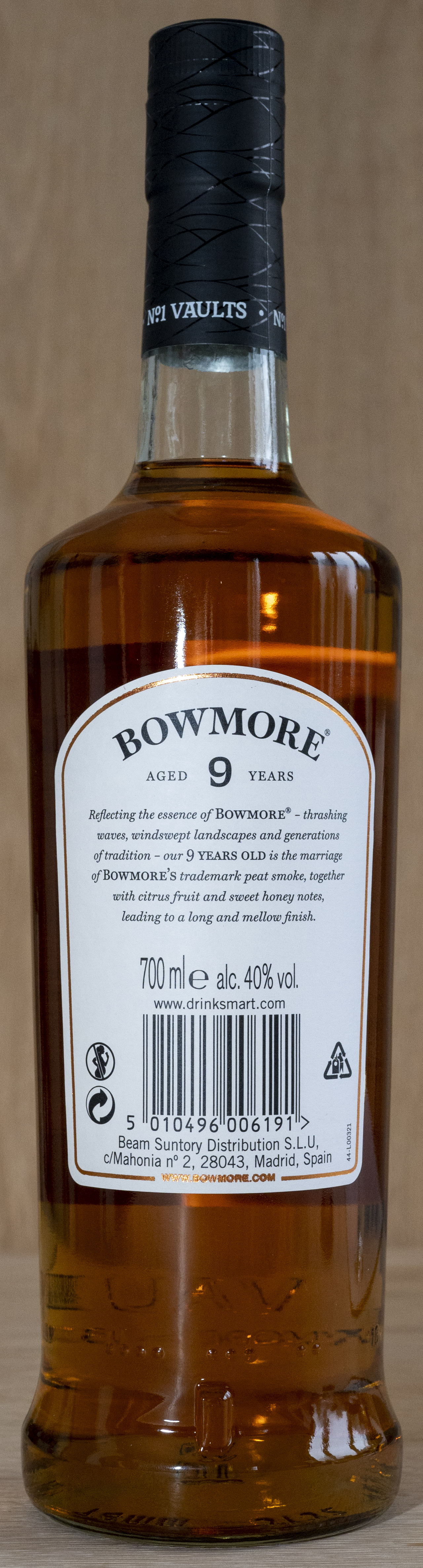 Billede: DSC_5671 - Bowmore 9 - bottle back.jpg