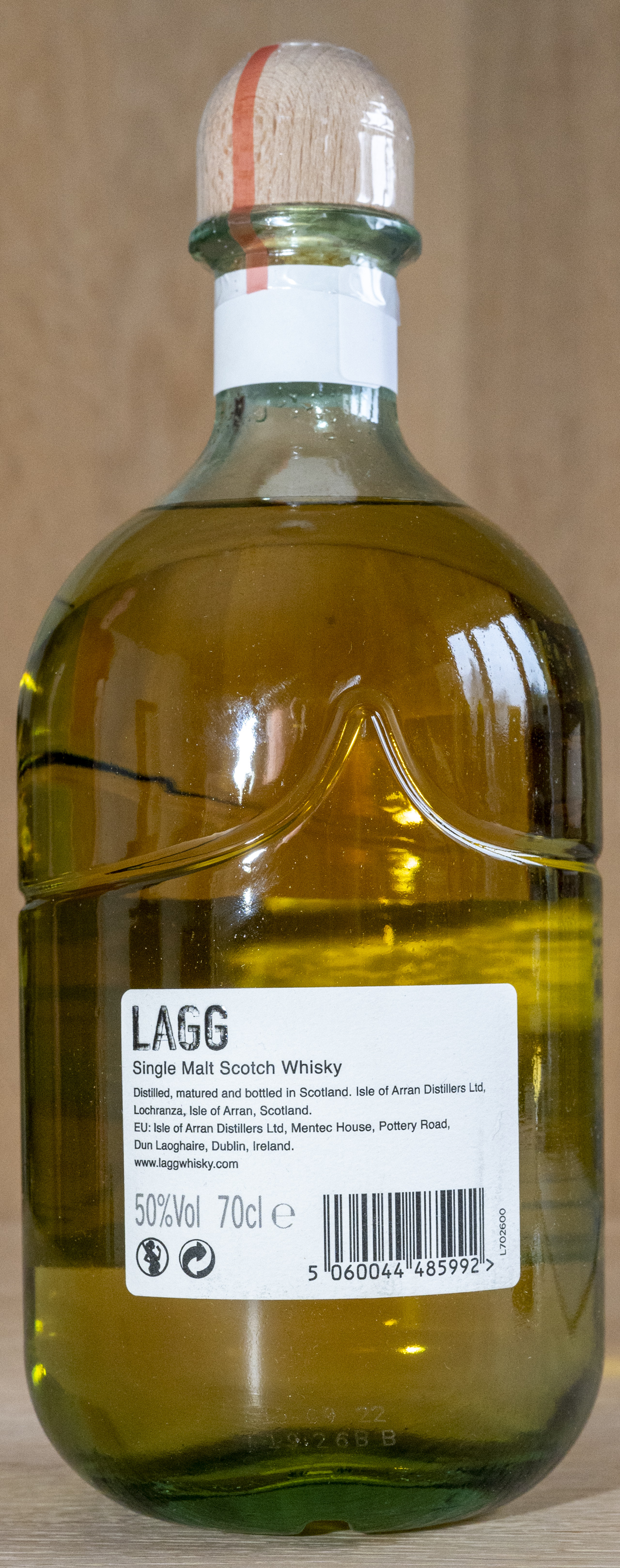 Billede: DSC_5680 - Lagg Inaugaral Release 2022 Batch 1 Ex-Bourbon Cask - bottle back.jpg