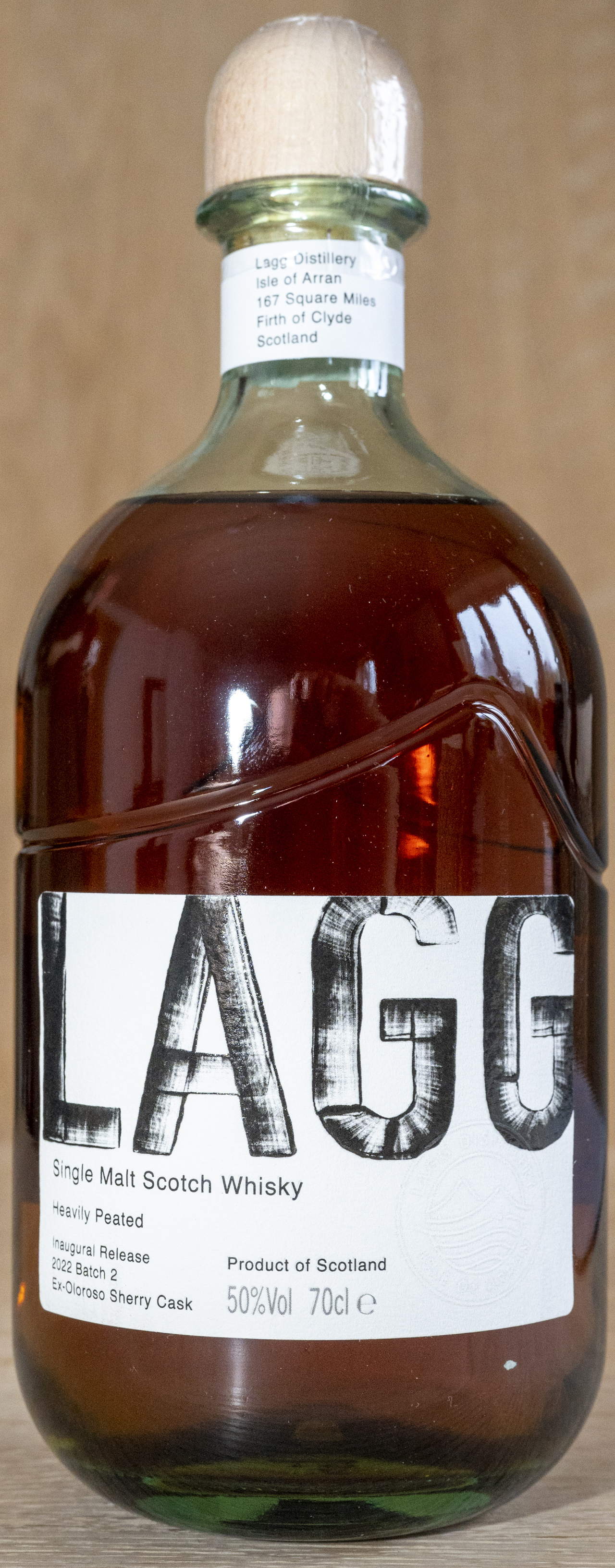 Billede: DSC_5684 - Lagg Inaugaral Release 2022 Batch 2 Ex-Oloroso Sherry Cask - bottle front.jpg