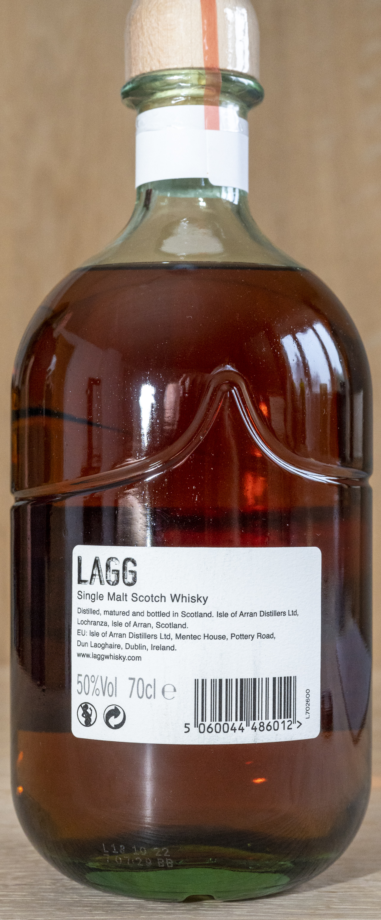 Billede: DSC_5685 - Lagg Inaugaral Release 2022 Batch 2 Ex-Oloroso Sherry Cask - bottle back.jpg