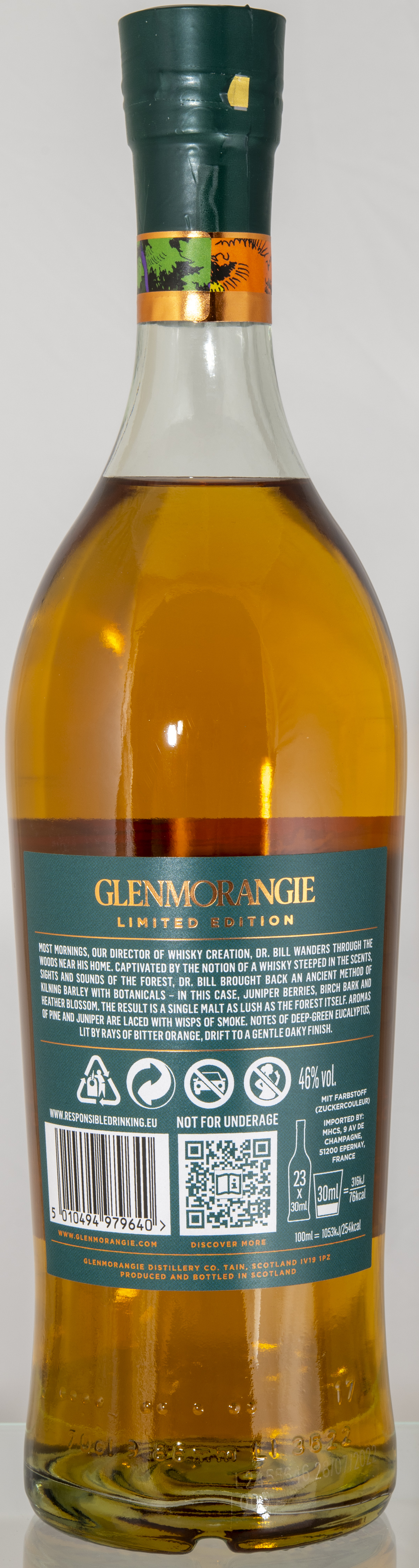 Billede: D85_8295 - Glenmorangie A Tale of Forest - bottle back.jpg