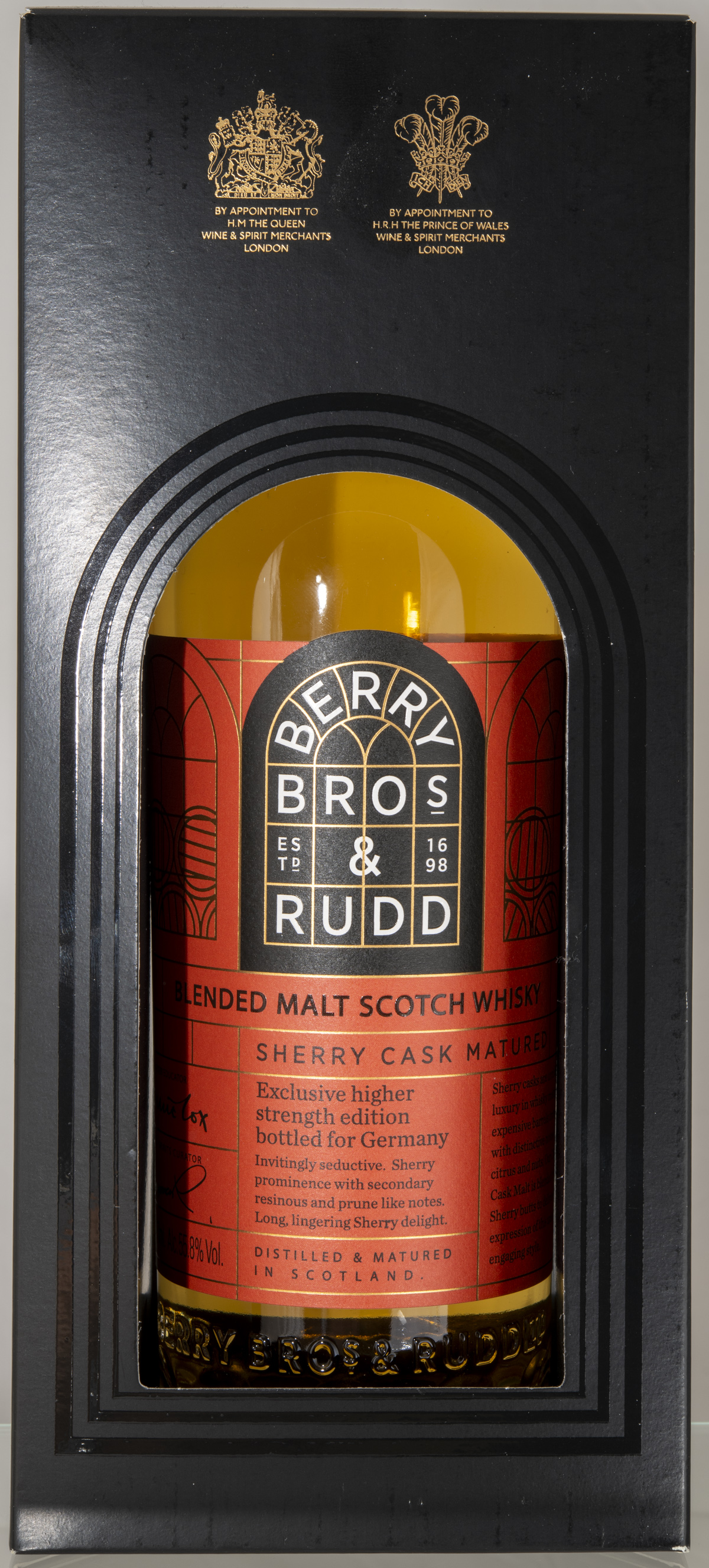 Billede: D85_8304 - Berry Bros and Rudd - Sherry Cask Matured - box front.jpg