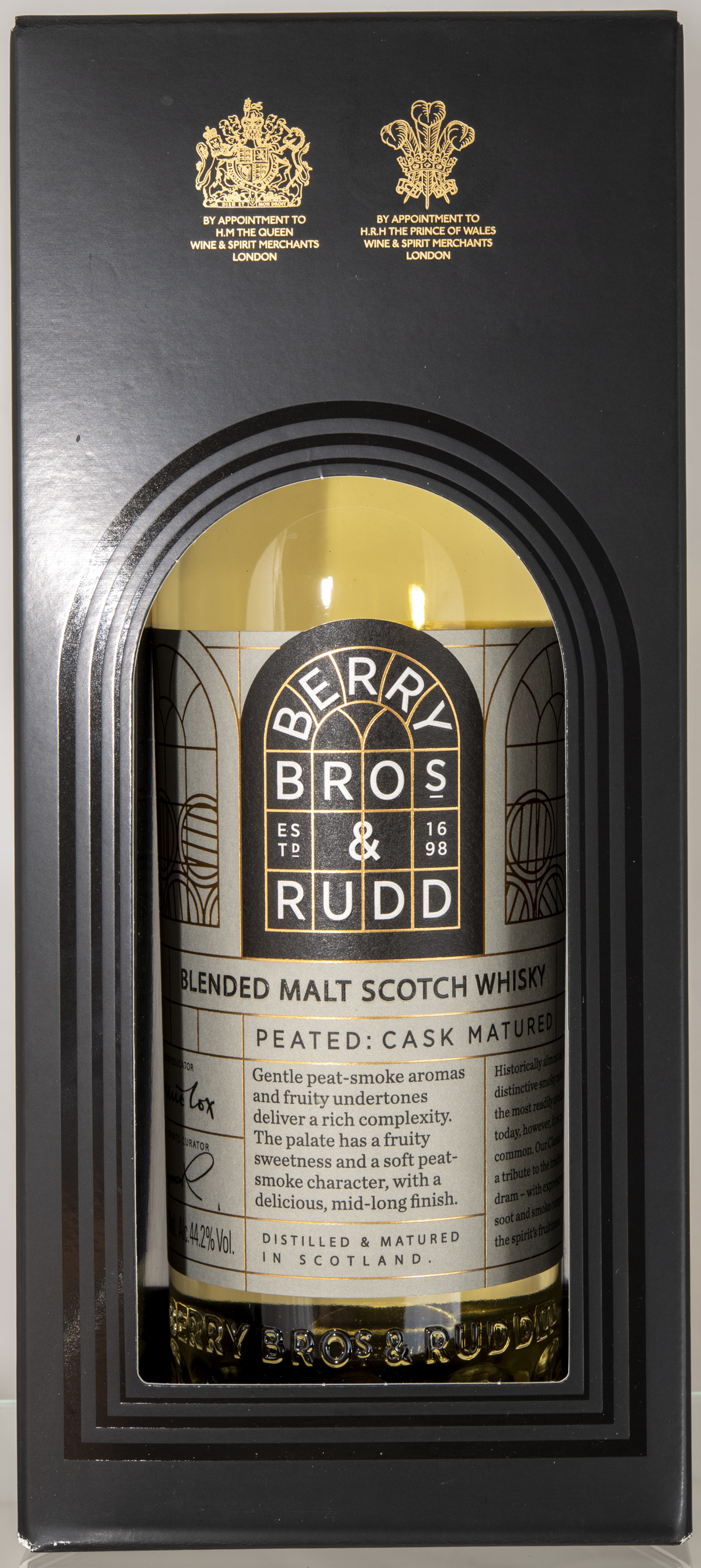 Billede: D85_8298 - Berry Bros and Rudd - Peated Cask Matured - box front.jpg