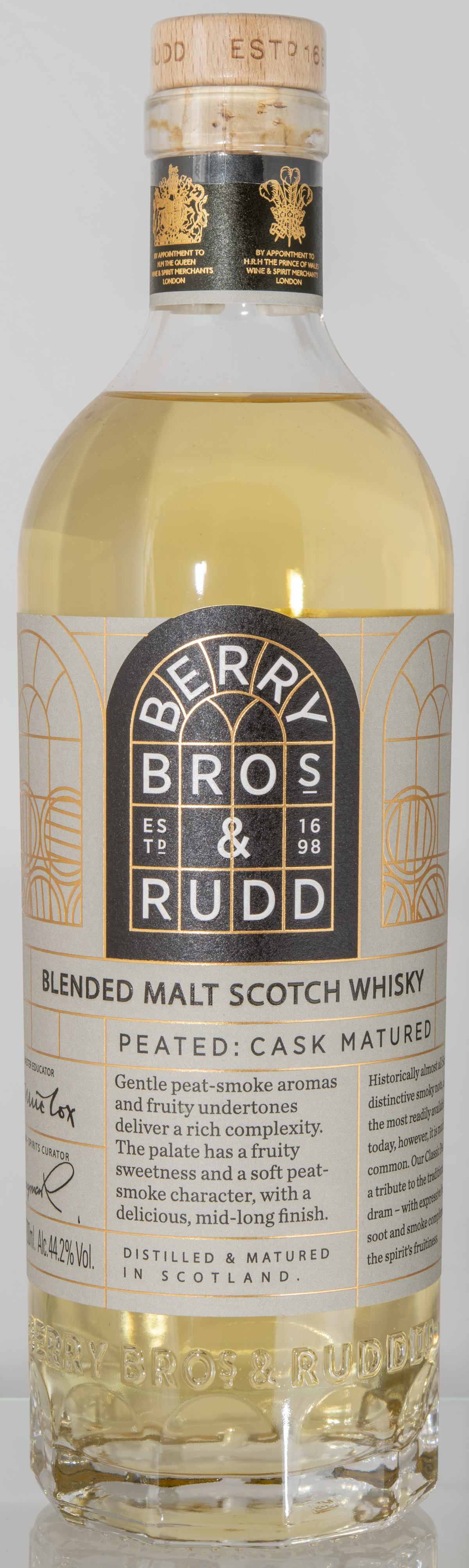 Billede: D85_8299 - Berry Bros and Rudd - Peated Cask Matured - bottle front.jpg