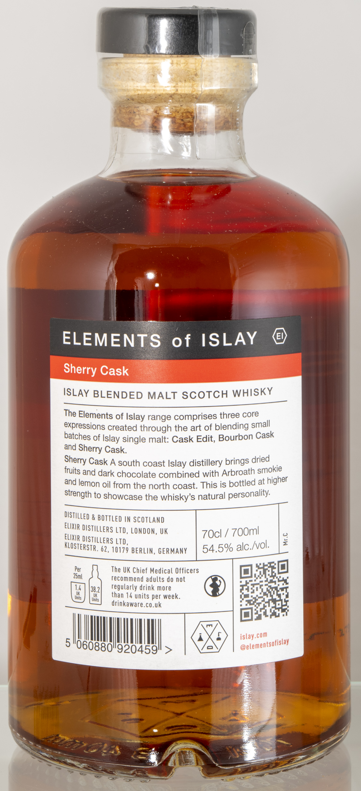 Billede: D85_8324 - Elements of Islay - Sherry Cask - bottle back.jpg