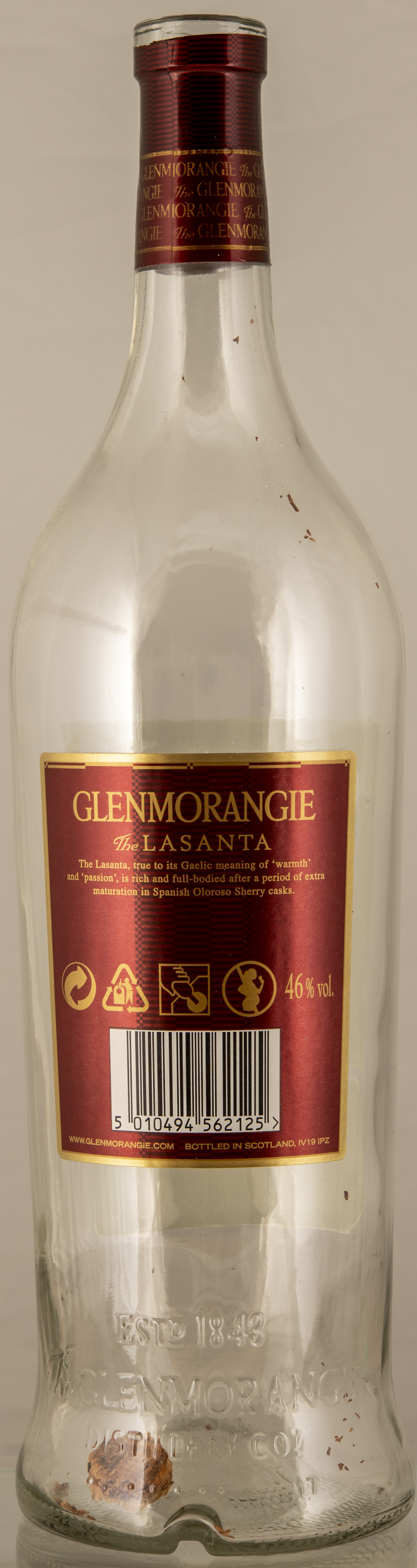 Billede: D85_8405 - Glenmorangie Lasanata - bottle back.jpg